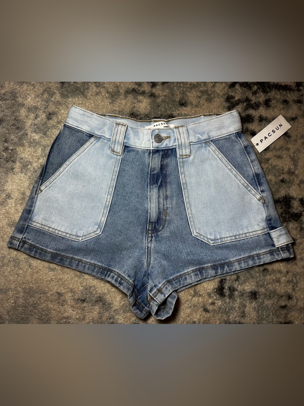 NWT PacSun Colorblock Denim Shorts 26